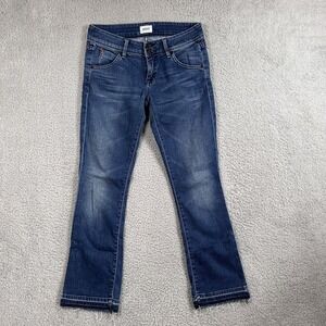 Hudson Jeans Womens 25 Blue Bootcut Stretch Denim Made USA Button‎ Flap Pockets